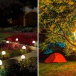 10 ideas creativas para decorar tu árbol en el jardín con luces