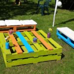 Adornos con palets para el jardín del bebé: Ideas creativas y económicas