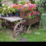 Ideas creativas: Decoración de jardines con carretas para un espacio único